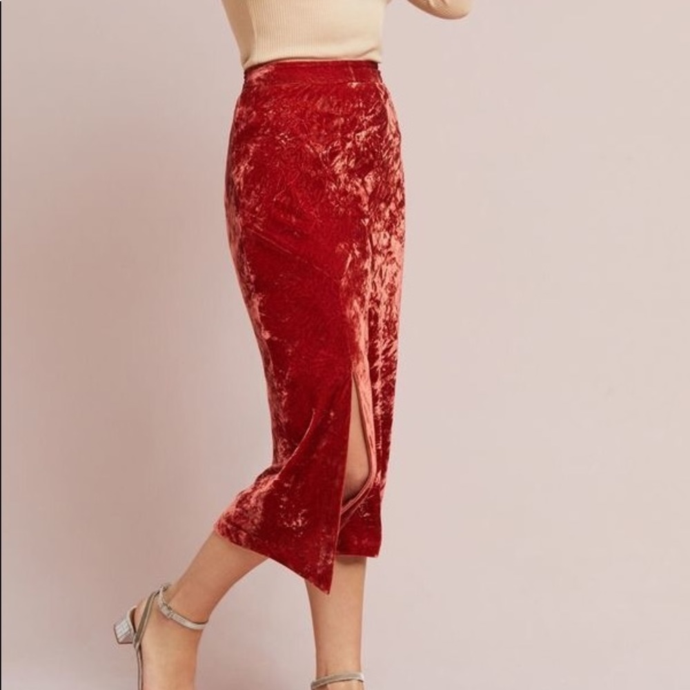 Anthropologie Maeve Velvet MIDI skirt, size 6